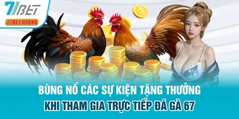 Bùng nổ các sự kiện tặng thưởng khi tham gia trực tiếp đá gà 67